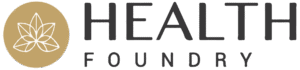 Health Foundry logo on a clear background